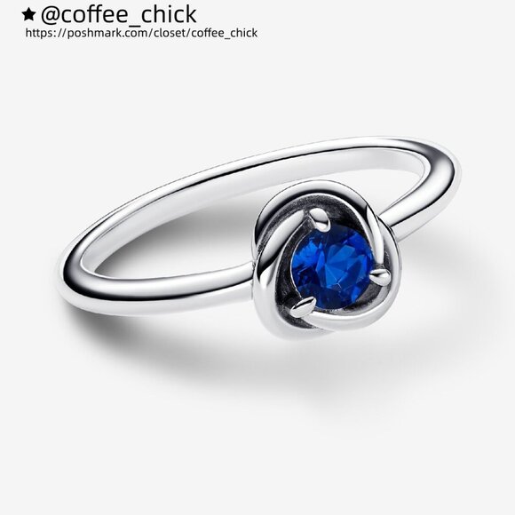Pandora September Birthstone Eternity Circle Ring - Picture 2 of 5